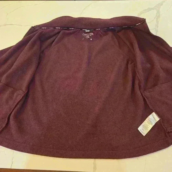 Calvin Klein Performance Womens Zip Up Neck Warmer Fleece Plum Size Large - Picture 8 of 11